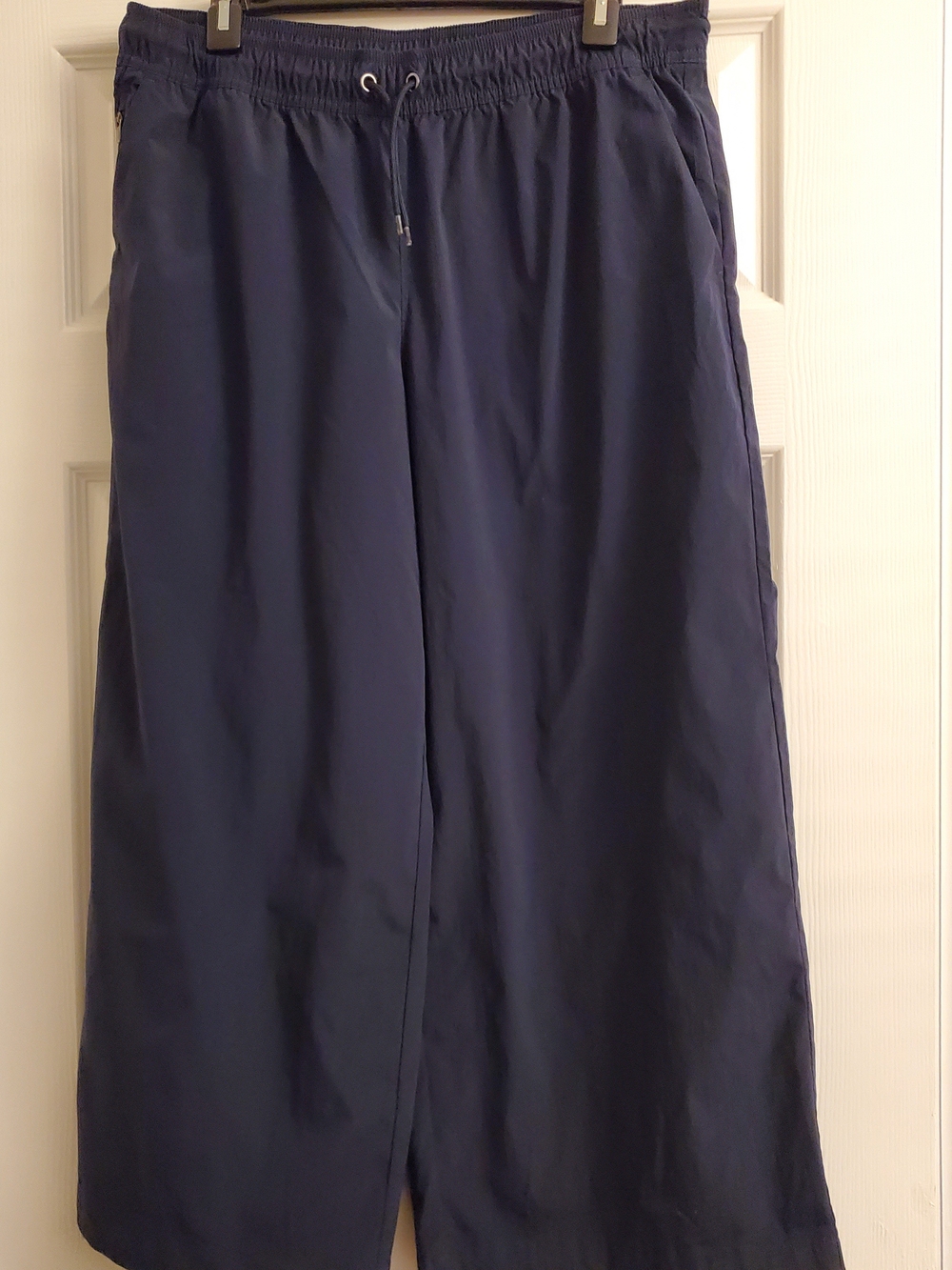 Athleta Navy Drawstring Wide-Leg L